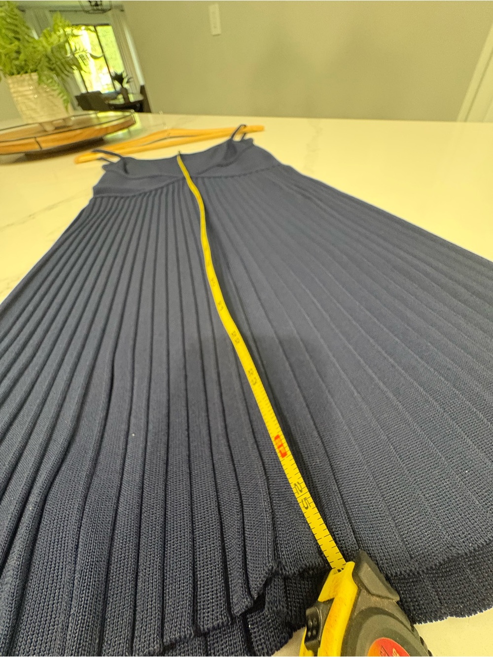 Herve Leger Vintage Navy Spaghetti Strap Pleated Mini Dress - Picture 4 of 11